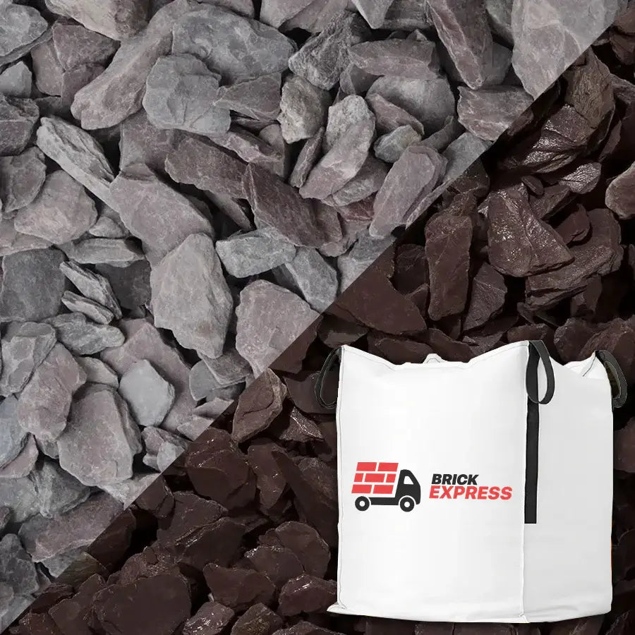 Purple Slate Chippings 20mm Bulk Jumbo Bag Gravel LONG RAKE SPAR CO LTD