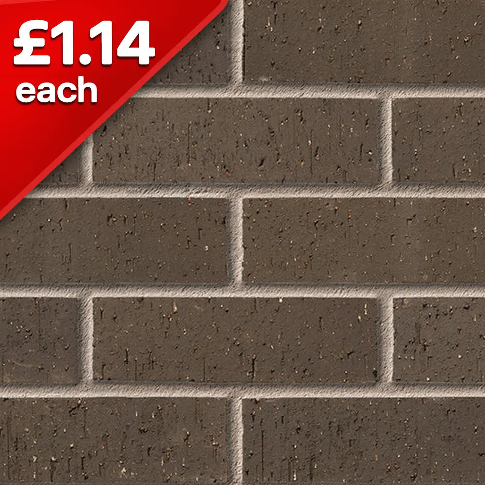 Himley Dark Brown Rustic Facing Brick Pack of 360 10000829