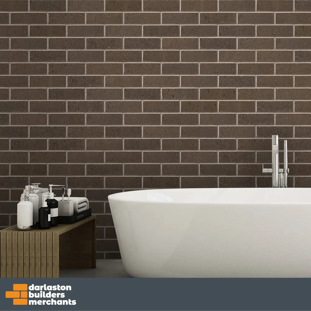 Himley Dark Brown Rustic Facing Brick Pack of 360 10000829