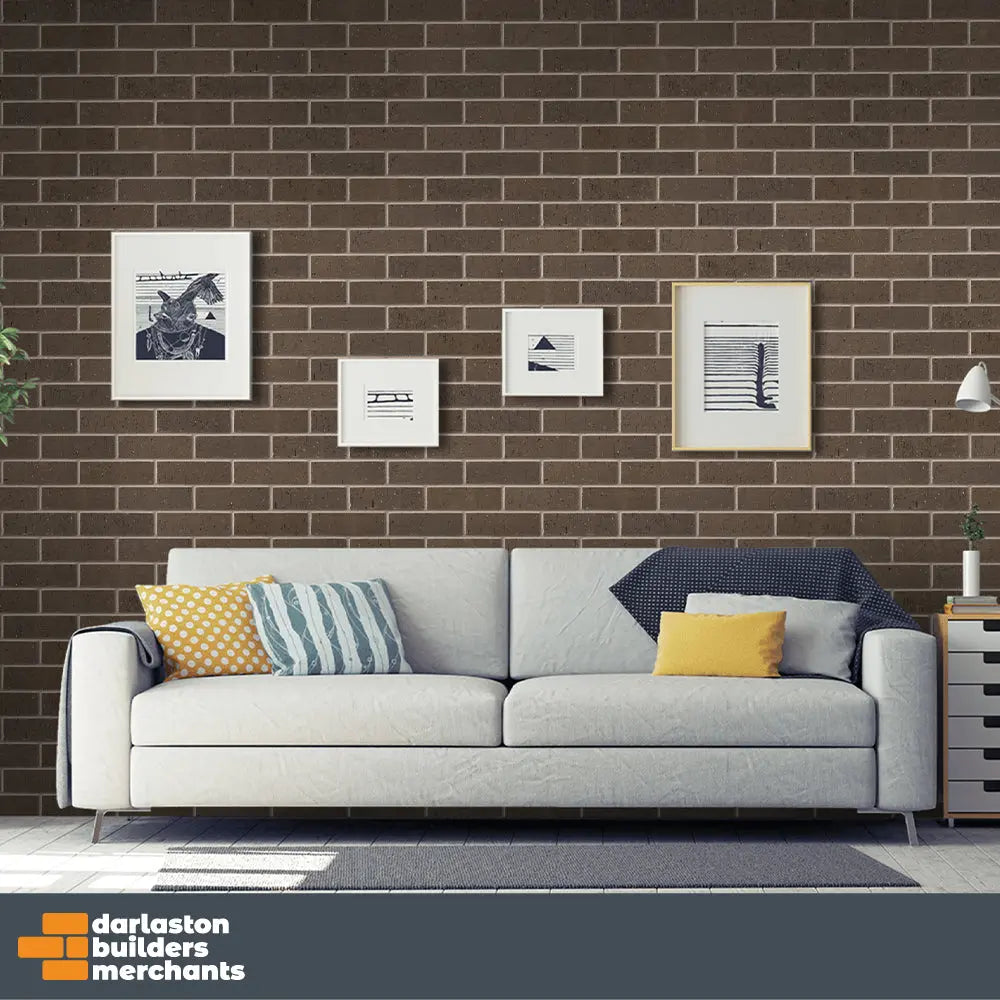 Himley Dark Brown Rustic Facing Brick Pack of 360 10000829