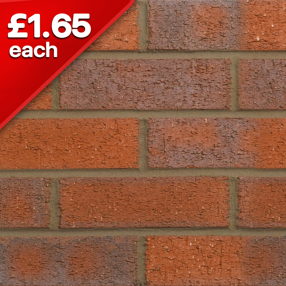 Dark Multi Rustic 73mm Facing Brick Pack of 464