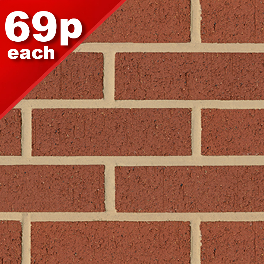 65mm Hadley Red Wirecut Facing Brick Pack of 400