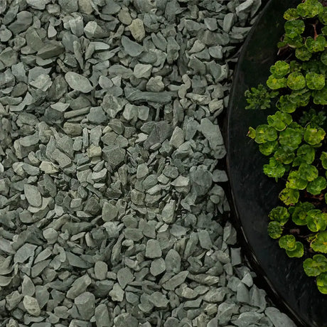 20mm Green Slate Chippings Bulk Jumbo Bag Gravel LONG RAKE SPAR CO LTD