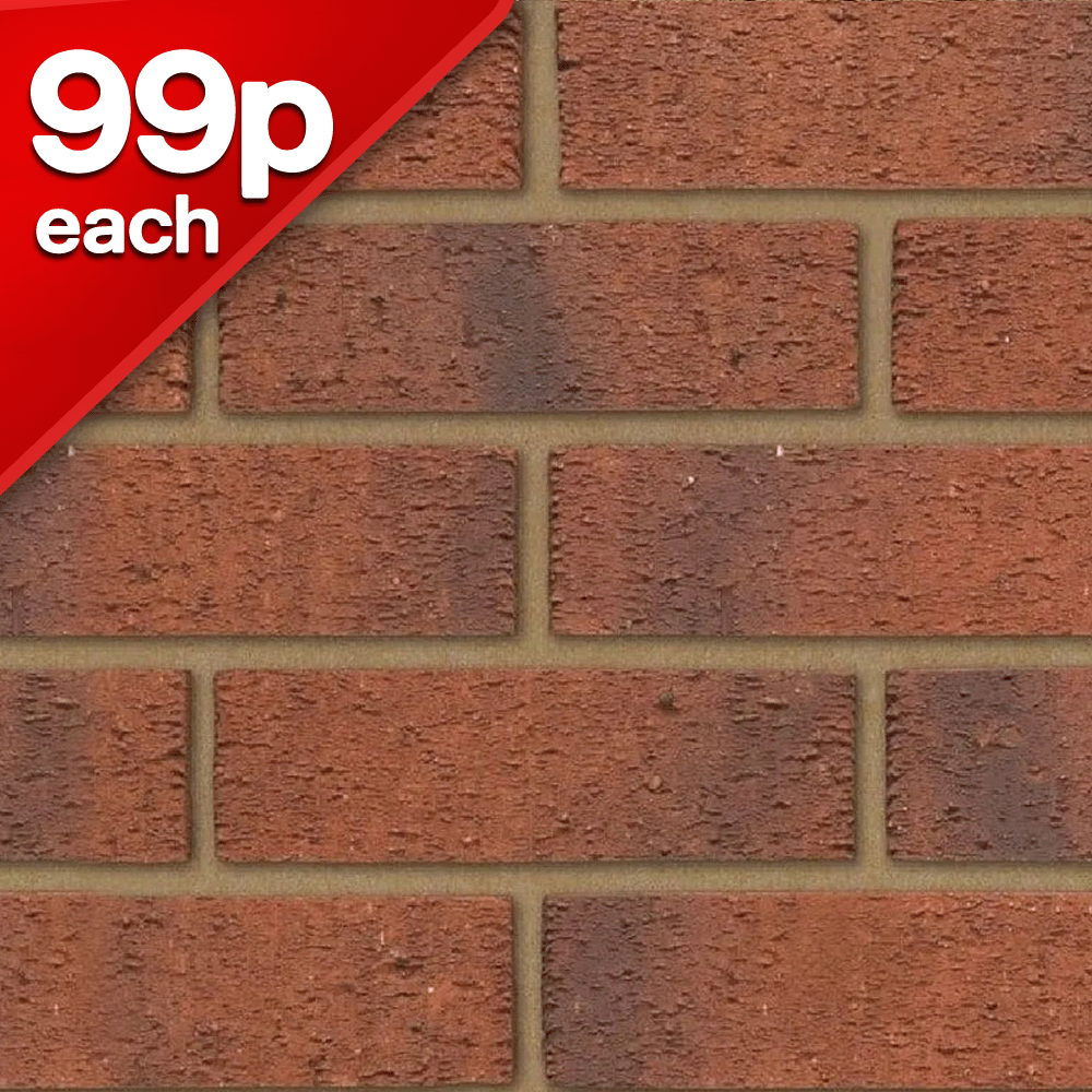 Anglian Red Multi Rustic Facing Brick Pack of 500