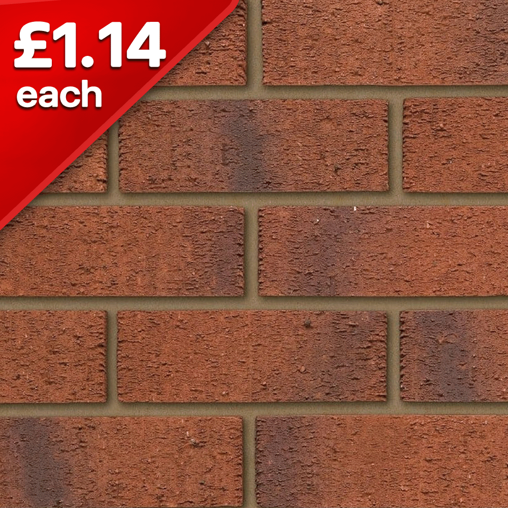 Anglian Red Multi Rustic 73mm Facing Brick Pack of 332