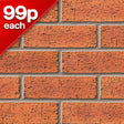 Hearted Red Rustic Facing Brick Pack of 500 10000827