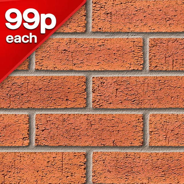 Hearted Red Rustic Facing Brick Pack of 500 10000827