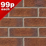 New Burntwood Red Rustic Facing Brick Pack of 500