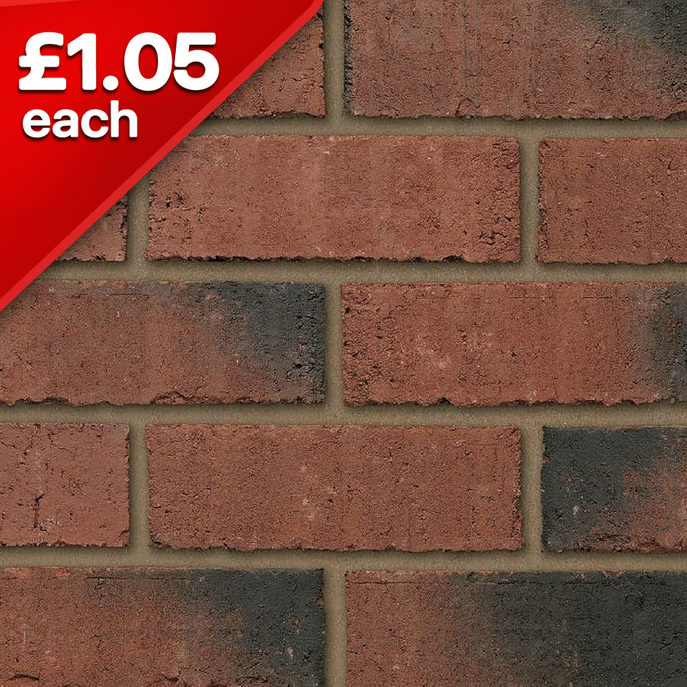Priory Weathered Red 73mm Facing Brick Pack of 368
