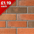 Roughdale Red Multi Ructic Facing Brick Pack of 404 IBSTOCK BRICK LTD