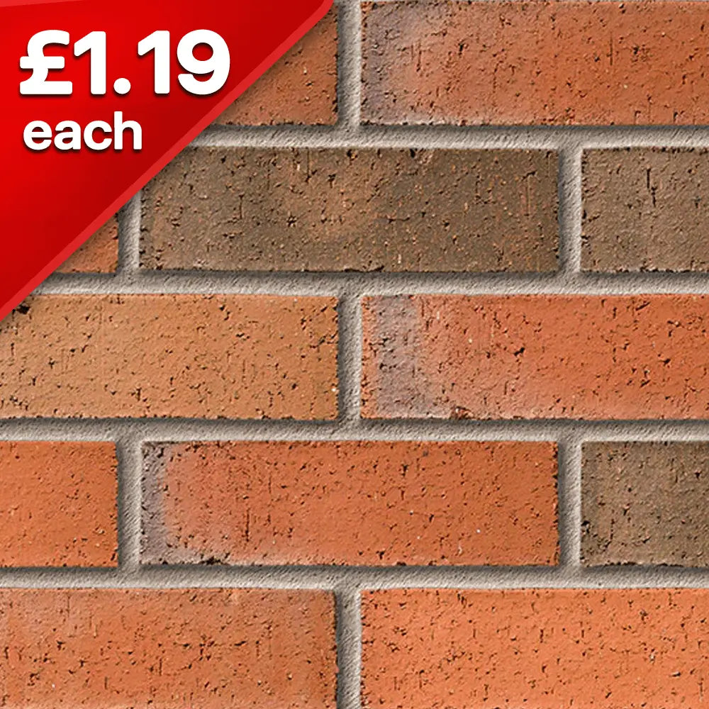Roughdale Red Multi Ructic Facing Brick Pack of 404 IBSTOCK BRICK LTD