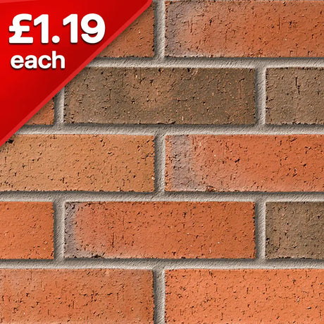 Roughdale Red Multi Ructic Facing Brick Pack of 404 IBSTOCK BRICK LTD