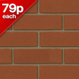 Aston Red Sandfaced Facing Brick Pack of 552