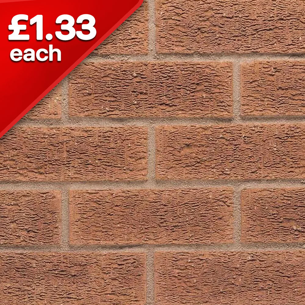 Weathered Cheshire Pre-War 73mm Facing Brick Pack of 500