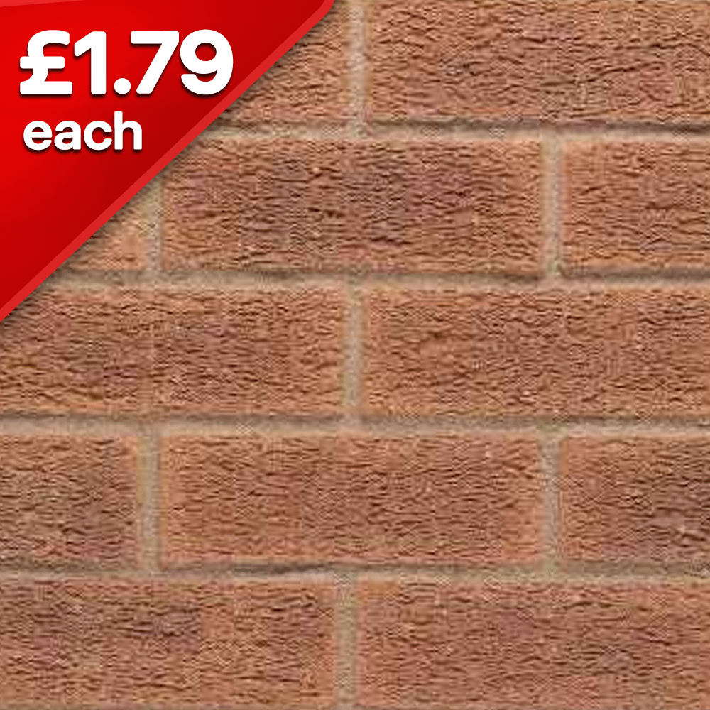 Arley Red Rustic 73mmFacing Brick Pack of 385