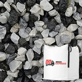 20mm Black Ice Chippings Bulk Jumbo Bag Gravel LONG RAKE SPAR CO LTD