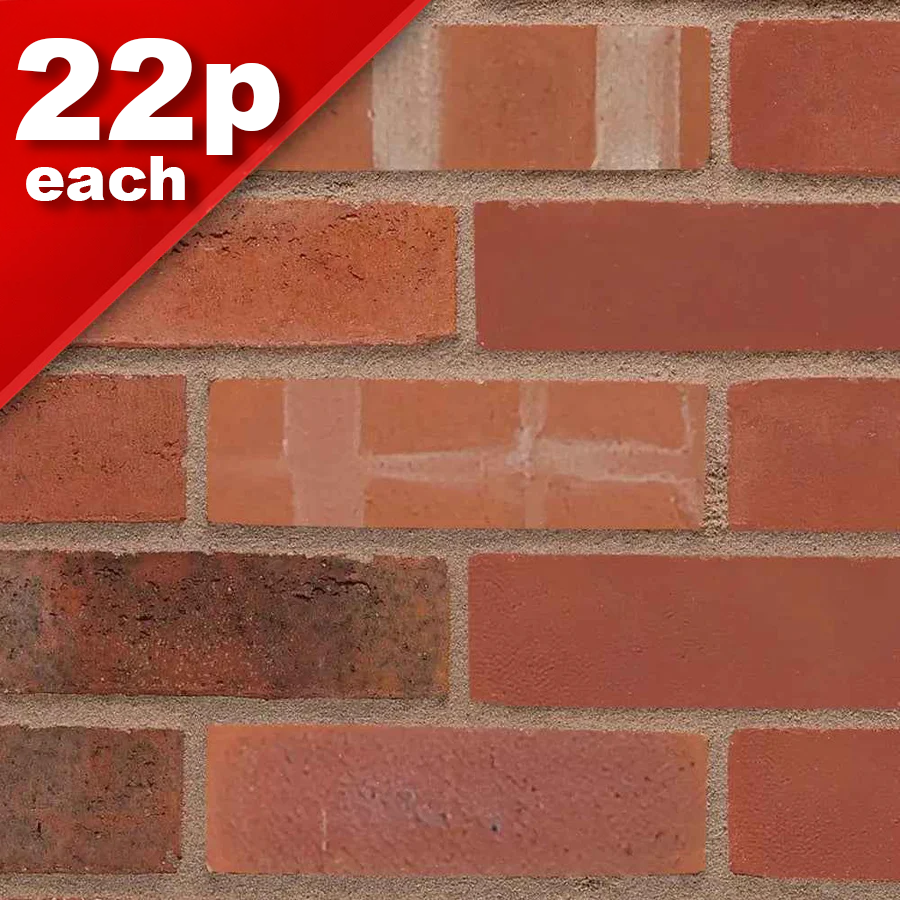 Red Mixed Commons 65mm Facing Brick Pack of 412