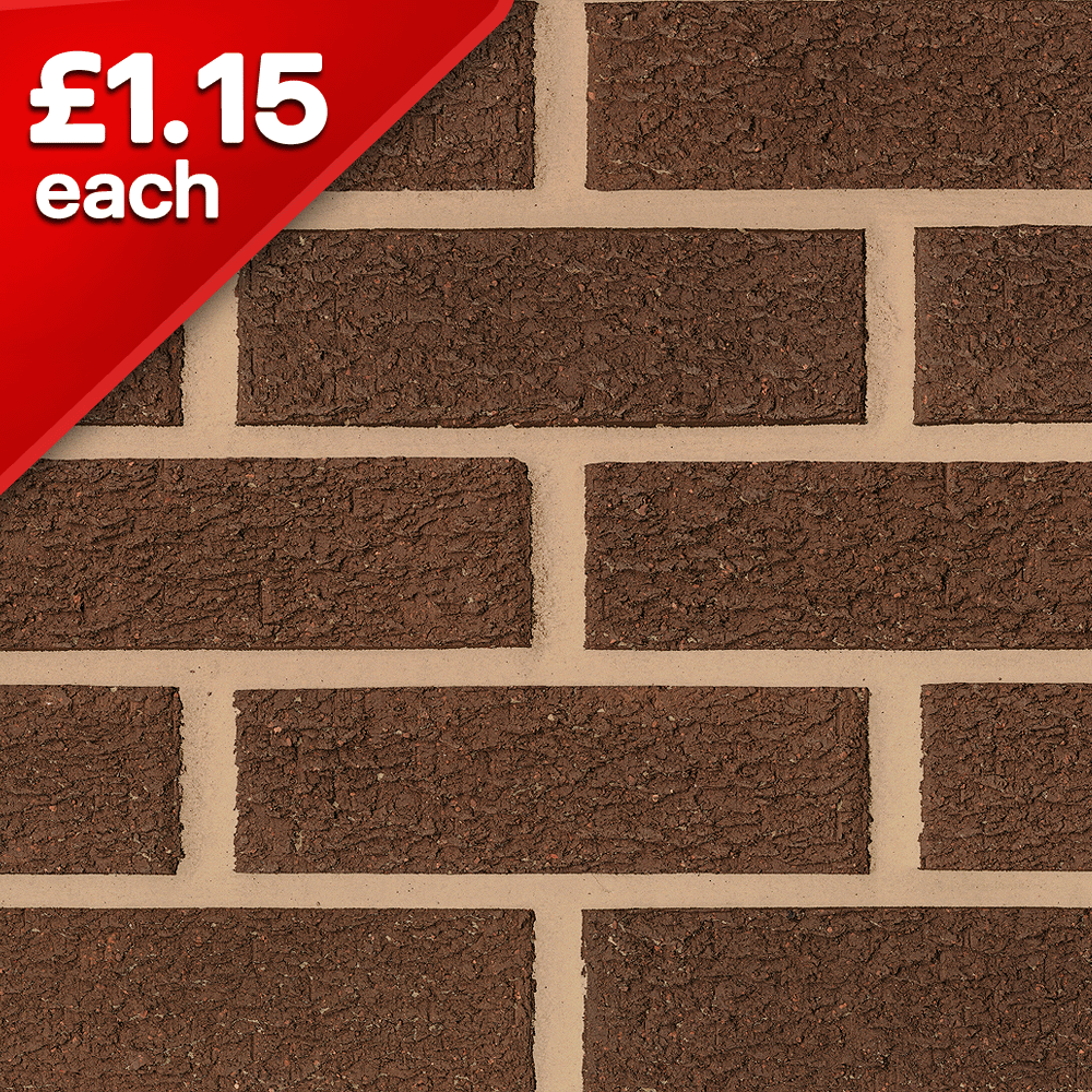 Carlton 65mm Brown Rustic Facing Brick Pack of 504
