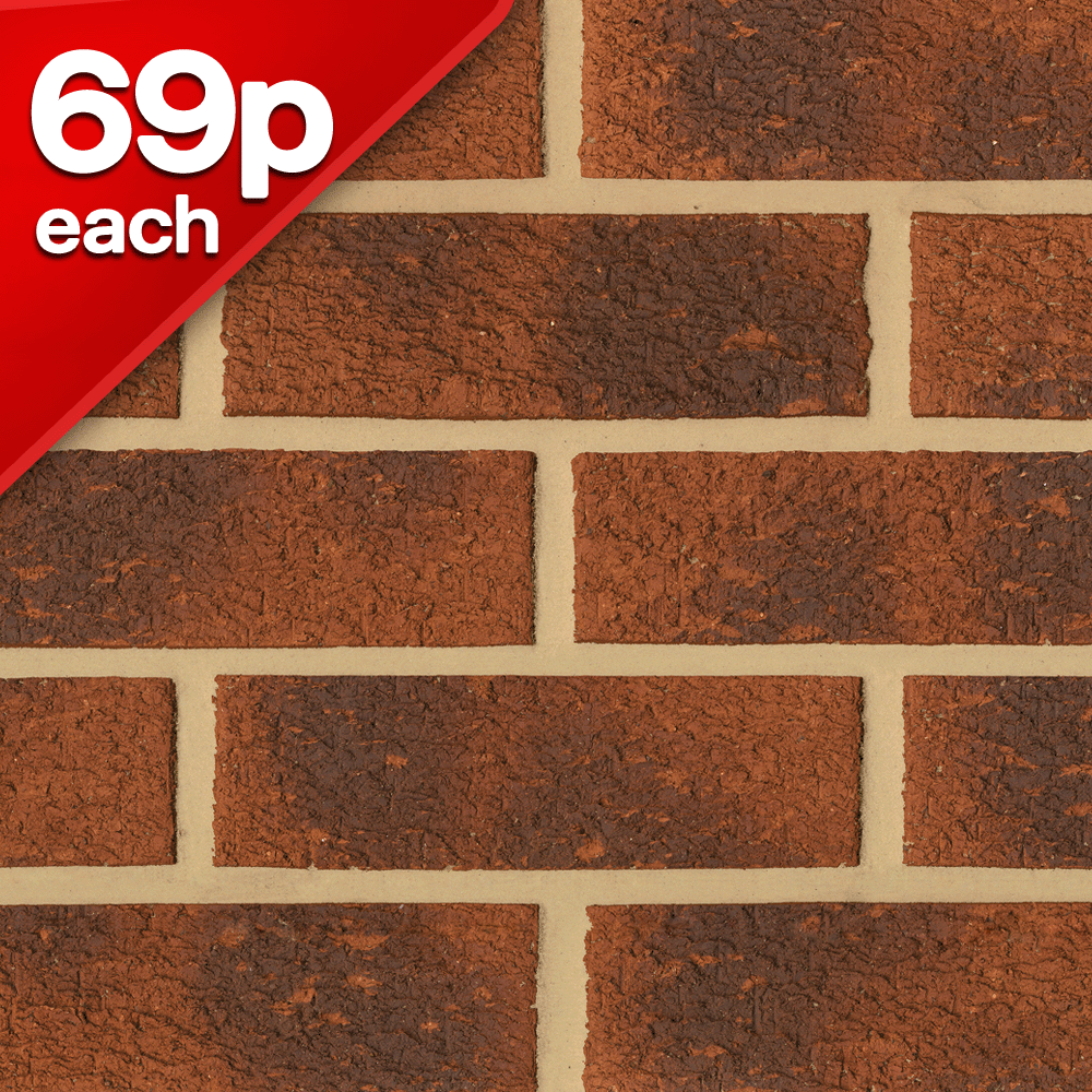 Carlton 65mm Heather Rustic Facing Brick Pack of 504