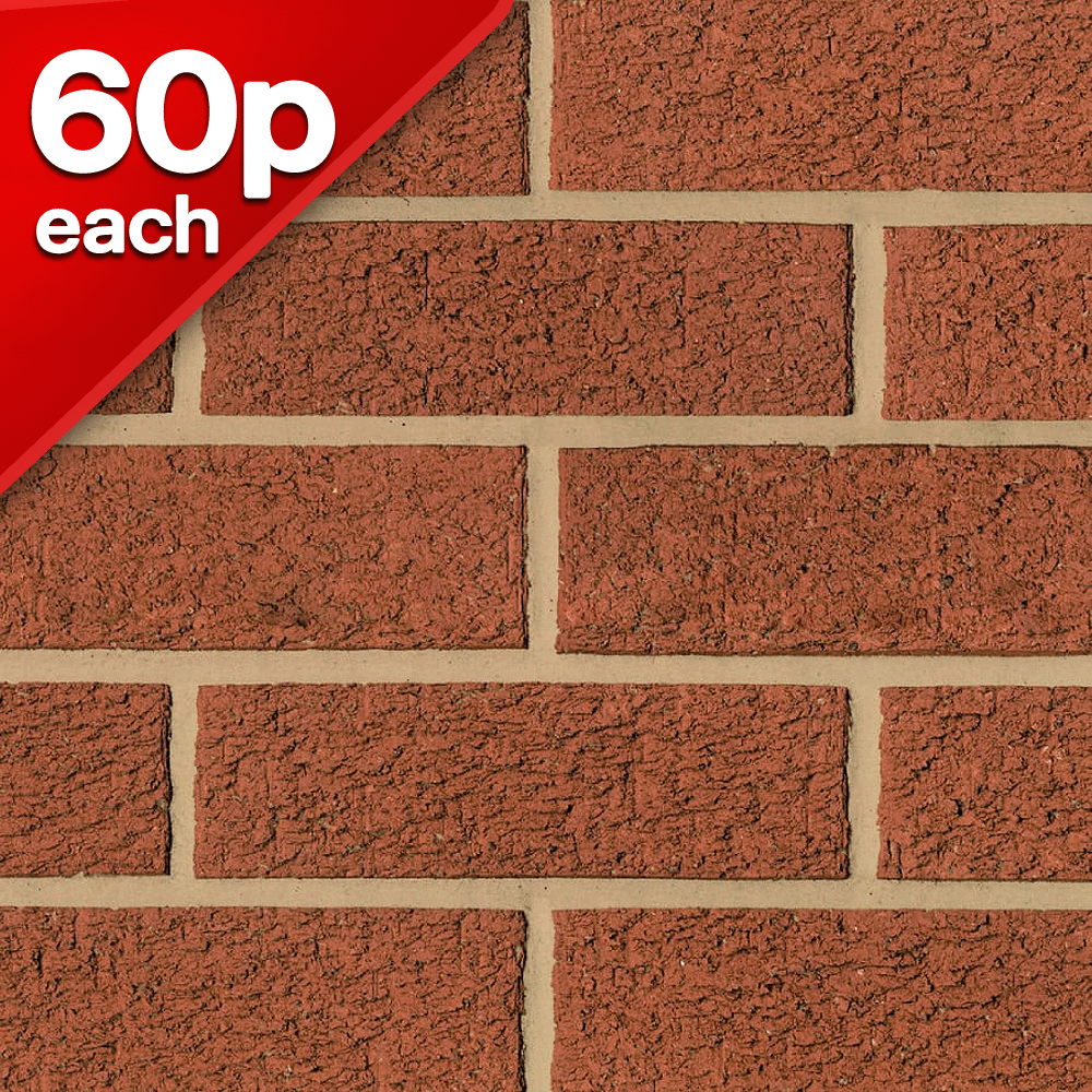 Carlton 65mm Red Rustic Facing Brick Pack of 504