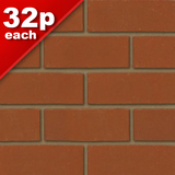 65mm Darlaston Red Sandface N/S Facing Brick Pack of 412