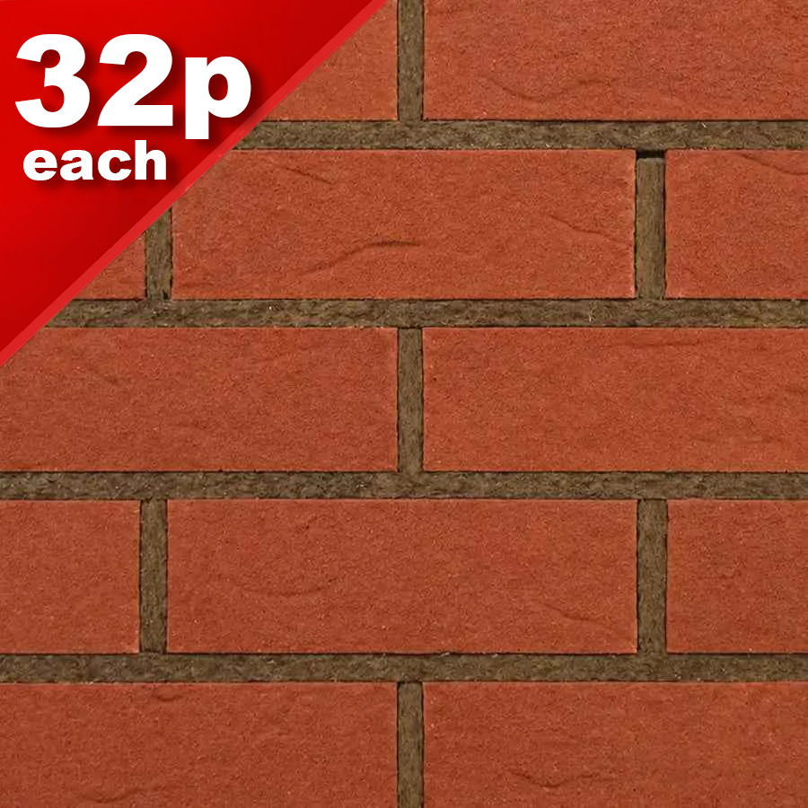 65mm Darlaston Red Tuscan N/S Facing Brick Pack of 412